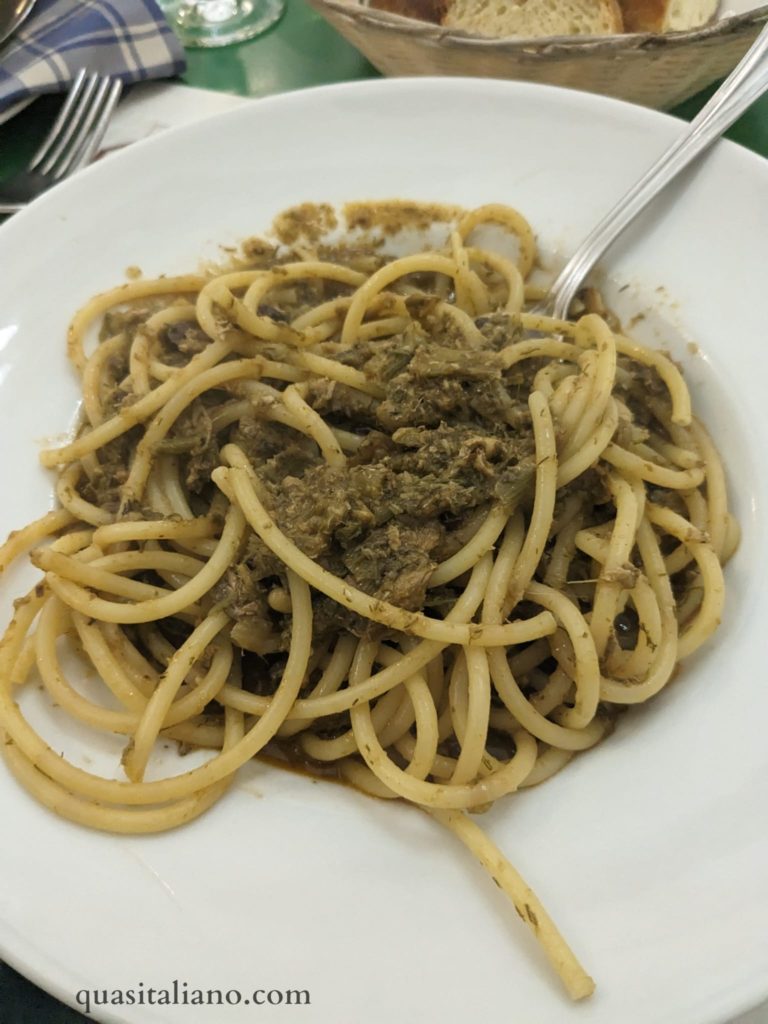 Pasta con la sarde - it's real fishy.