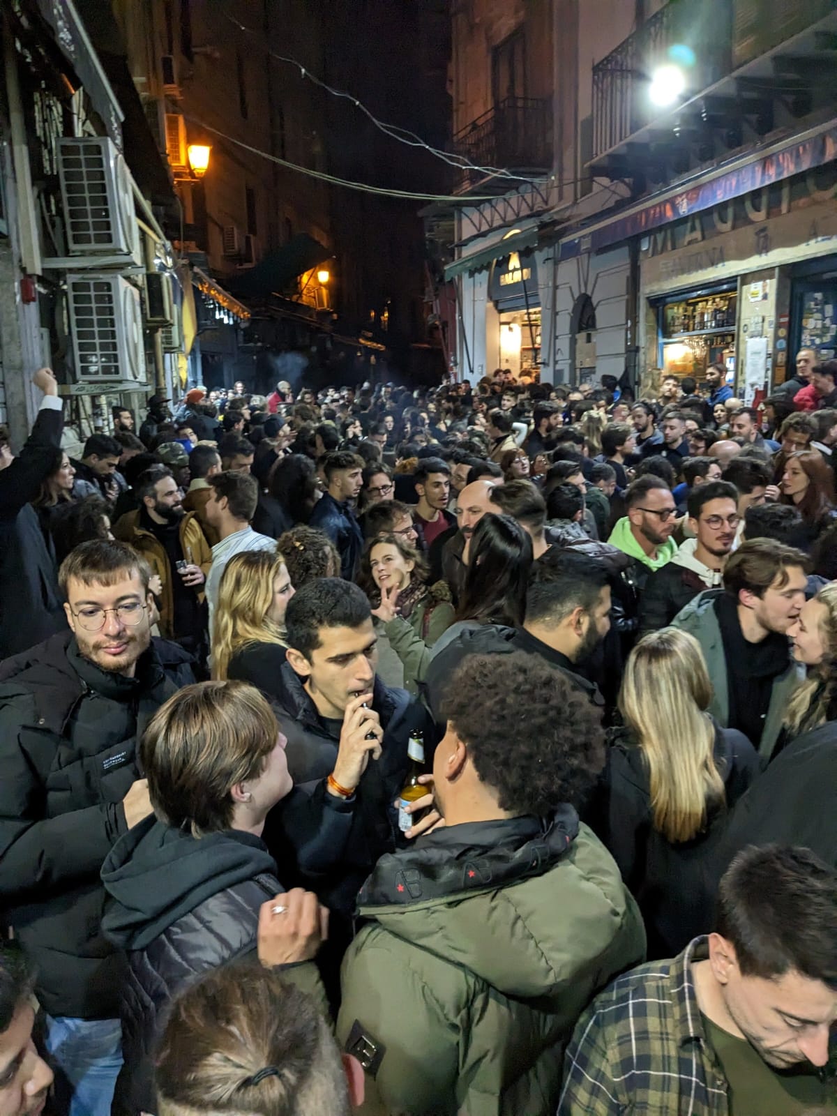 Vucciria party scene at night