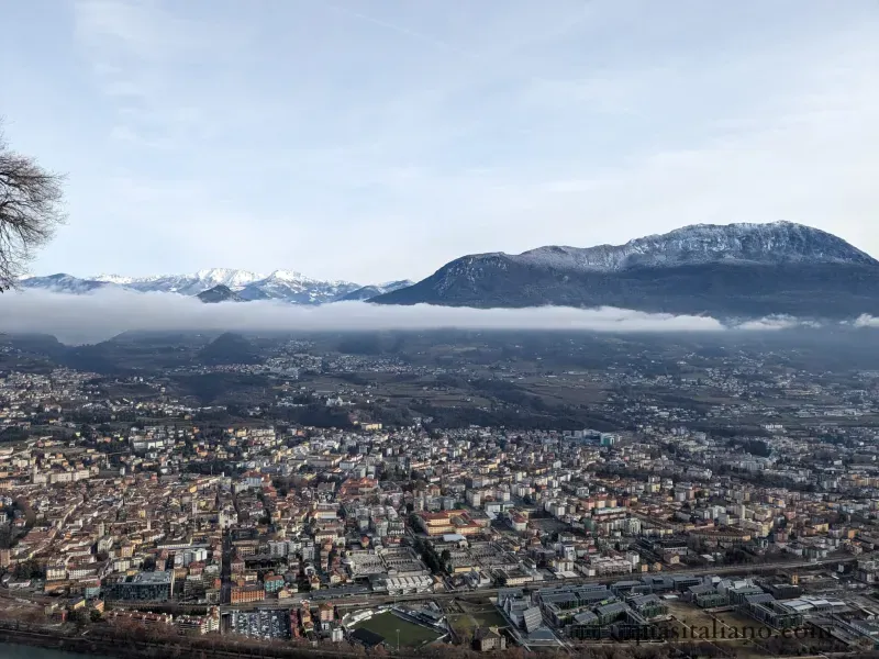 View of Trento from Sardagna after cable car