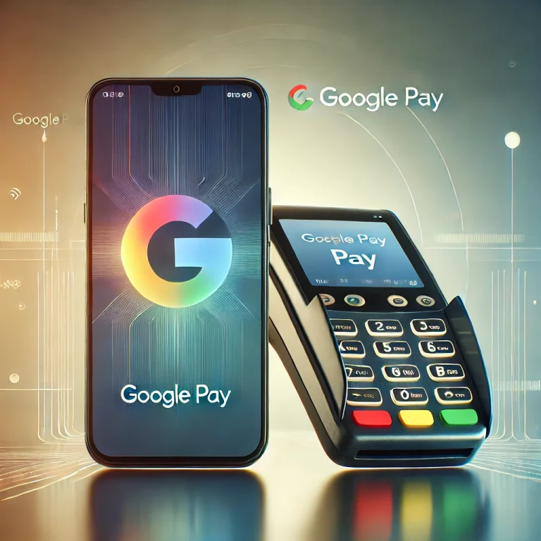 AI generated image of a google phone next to a point of sale machine